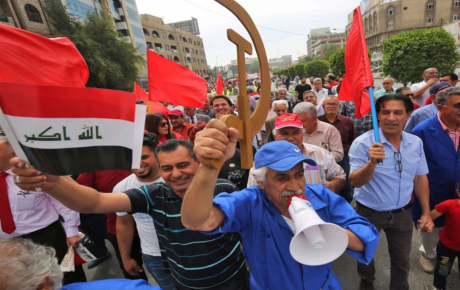 تظاهرة سابقة للحزب الشيوعي العراقي في بغداد