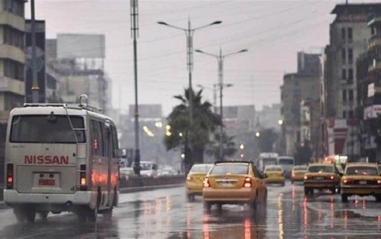 هطول أمطار في بغداد