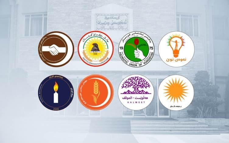شعارات الأحزاب الفائزة - رووداو
