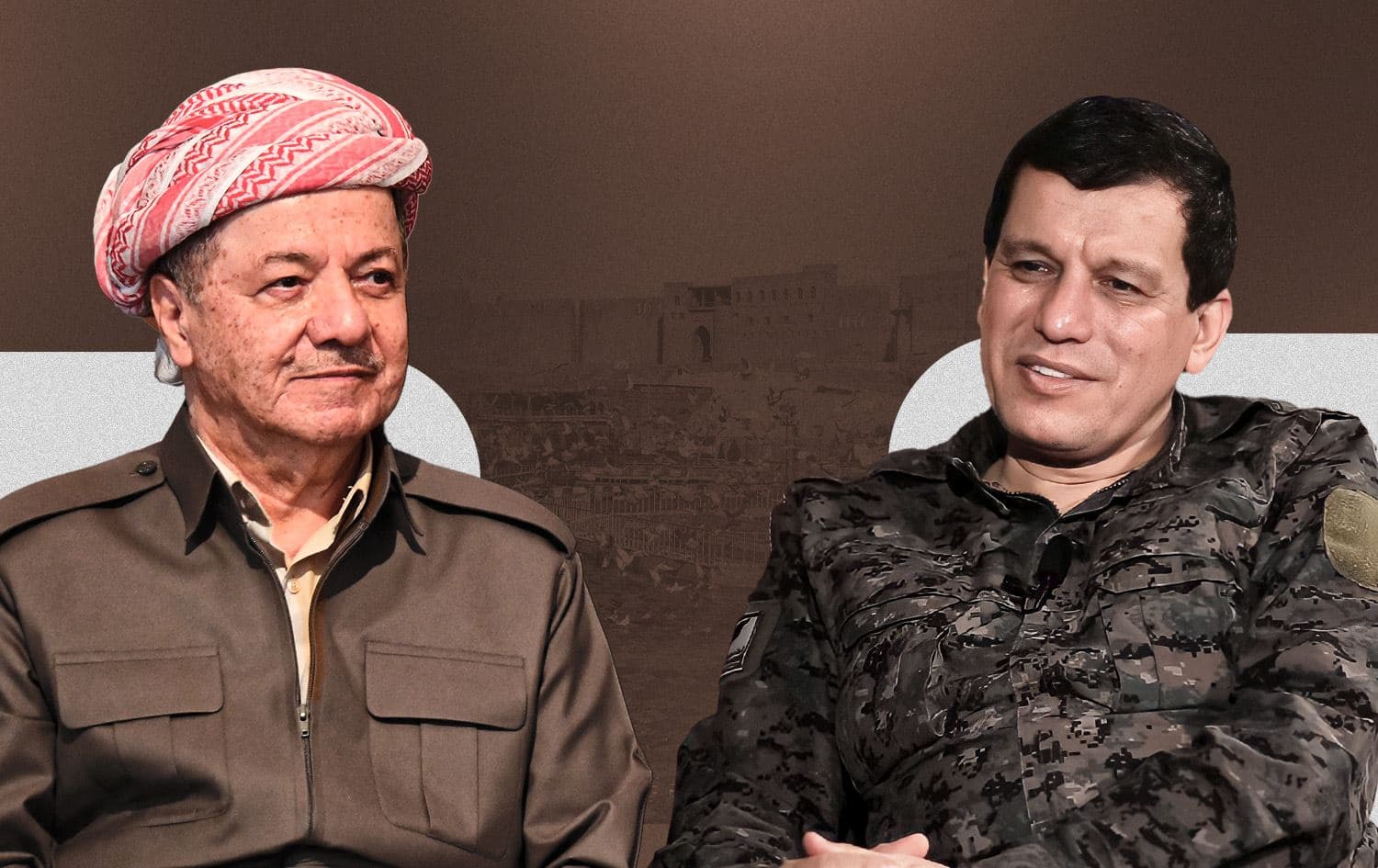 الرئيس مسعود بارزاني ومظلوم عبدي