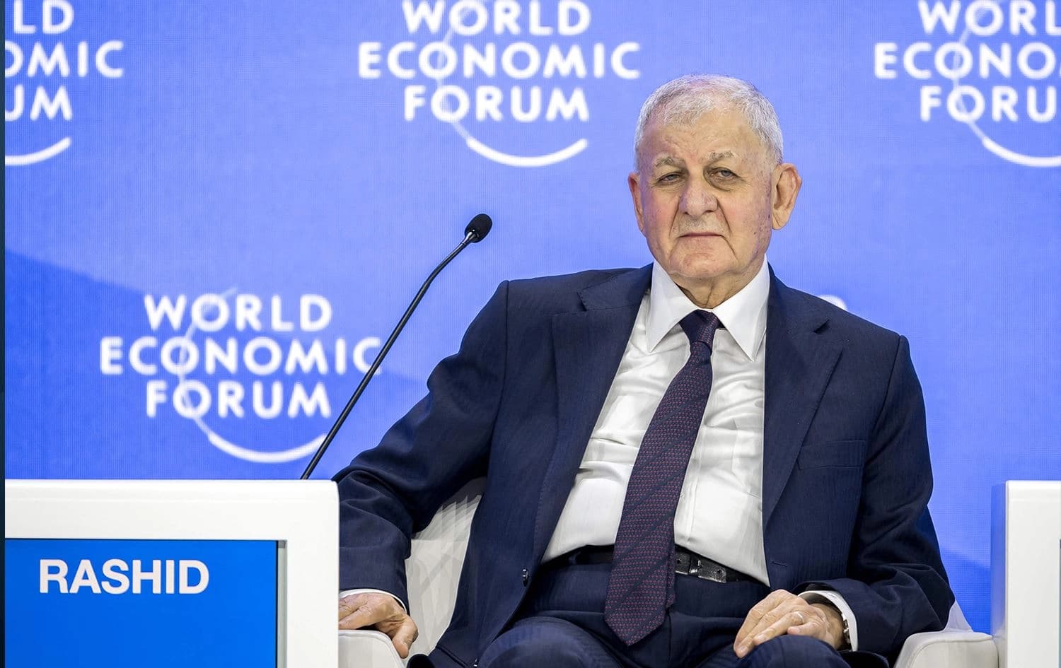 عبد اللطيف رشيد خلال مشاركته في منتدى دافوس-AFP