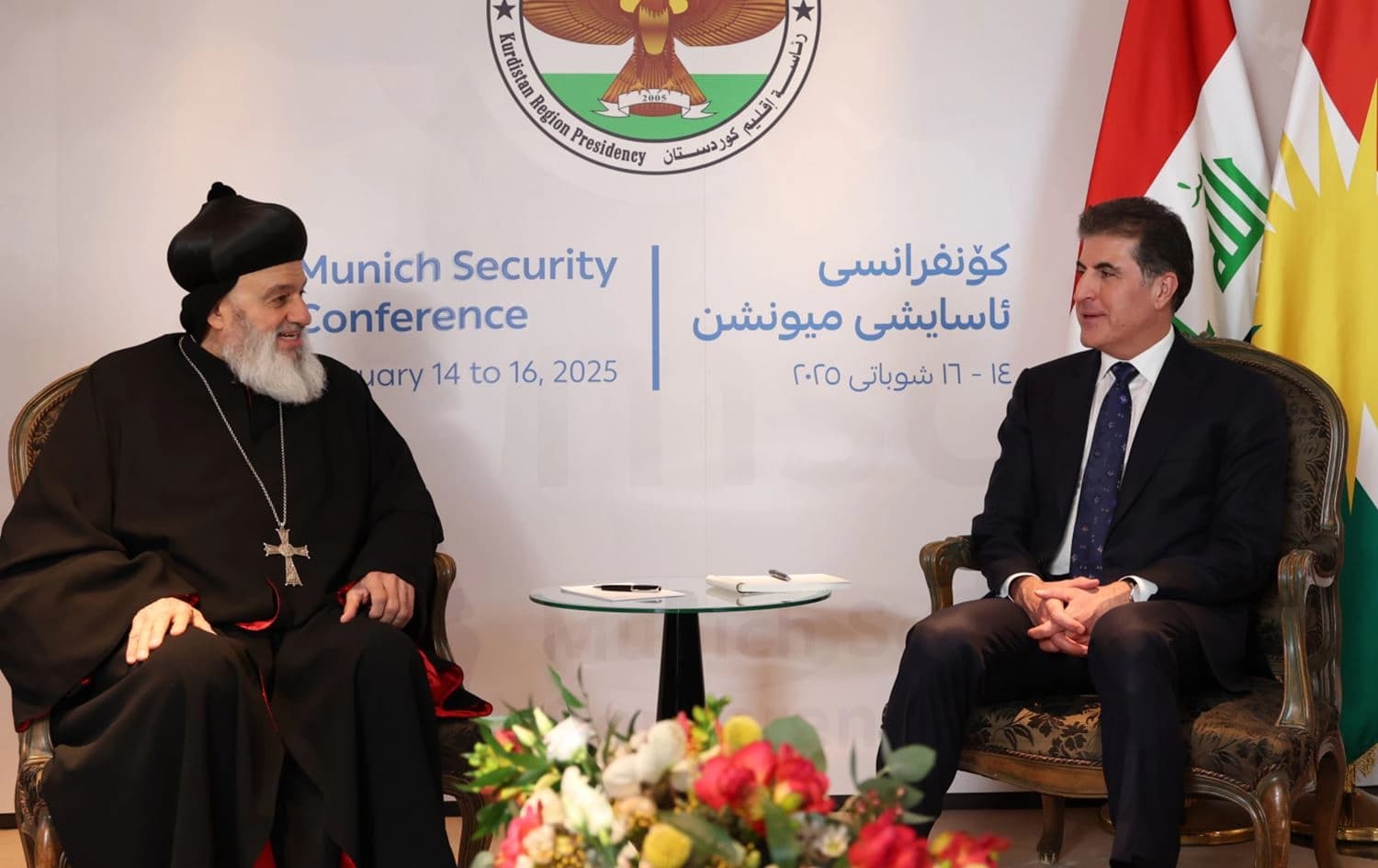 رئيس إقليم كوردستان نيجيرفان بارزاني والبطريرك إغناطيوس أفرام الثاني