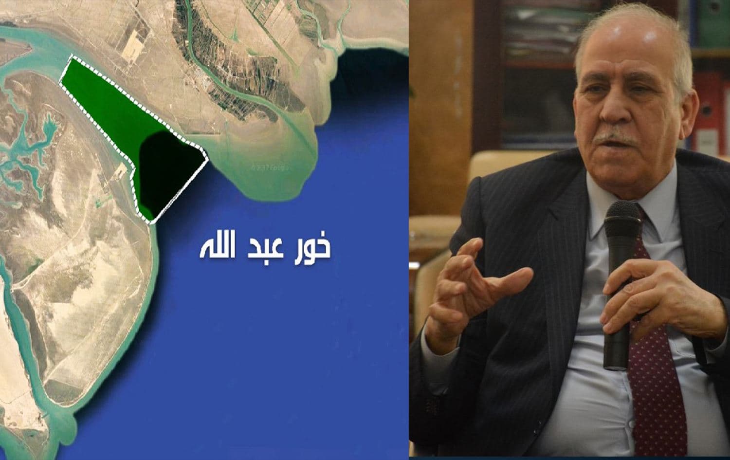 النائب السابق وائل عبد اللطيف ورسم لخور عبد الله