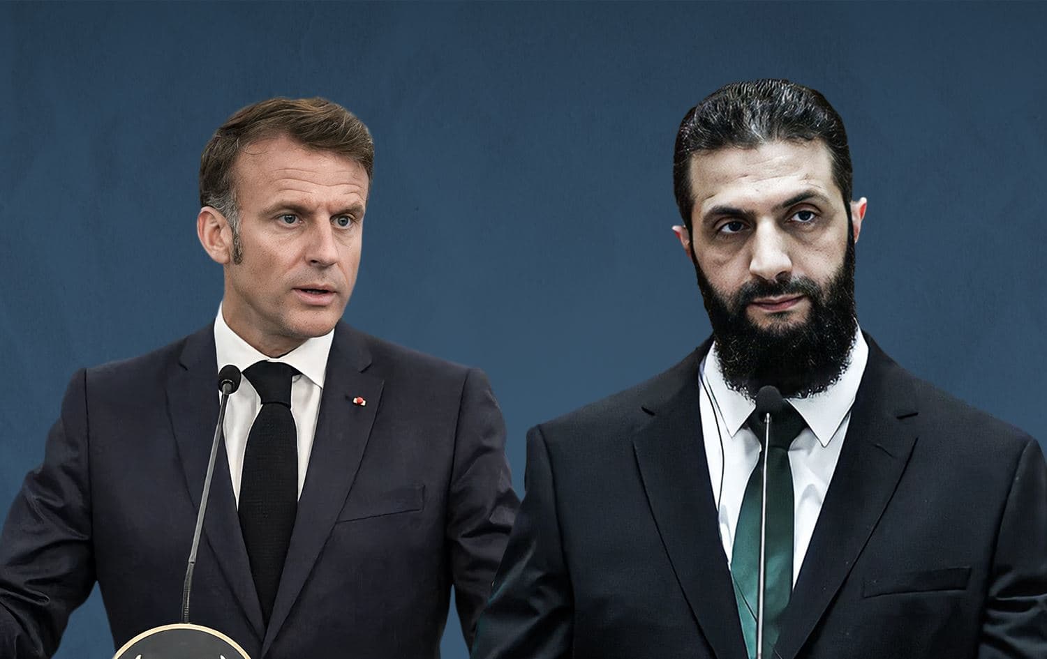 أحمد الشرع وإيمانويل ماكرون