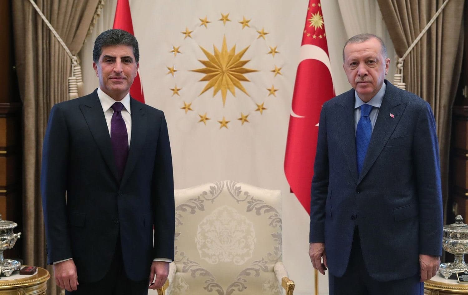 نيجيرفان بارزاني ورجب طيب أردوغان