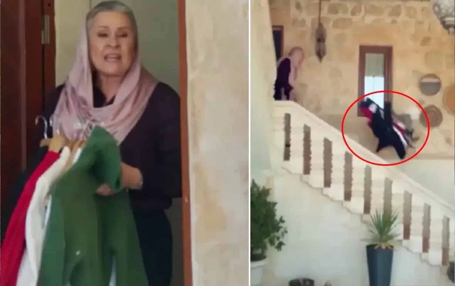 صورة لمشهدين من المسلسل