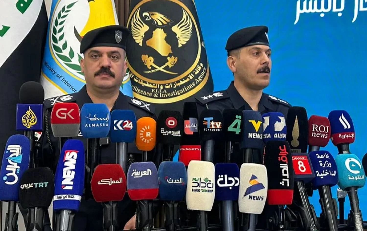 مؤتمر صحفي للمتحدث باسم وزارة الداخلية العراقية العقيد عباس البهادلي