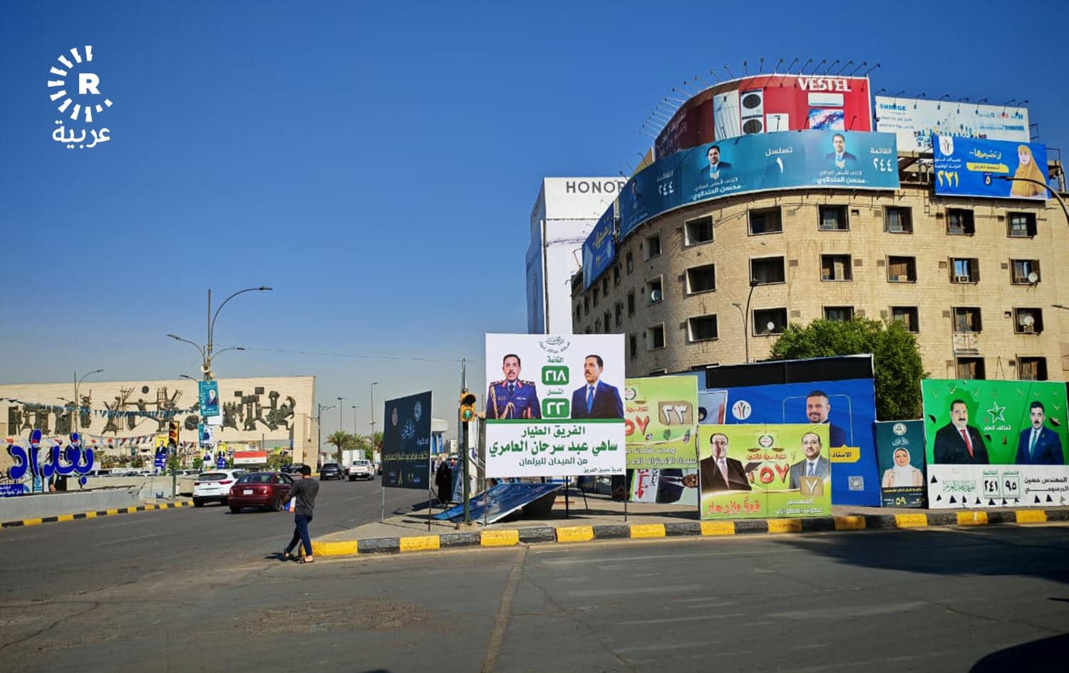صور مرشحين في ساحة التحرير وسط بغداد - تصوير علي اللامي - رووداو