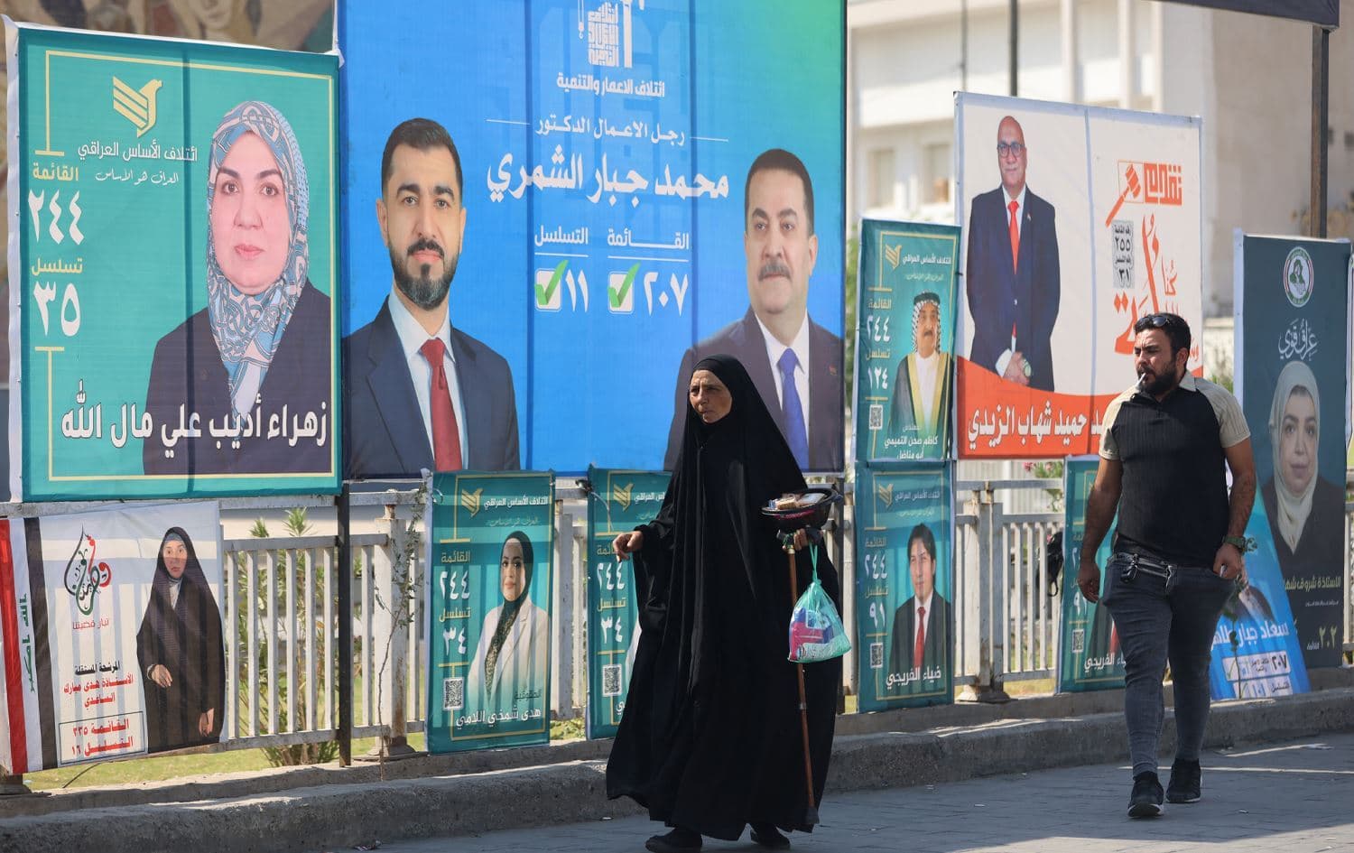 الدعاية الانتخابية في بغداد. الصورة: AFP