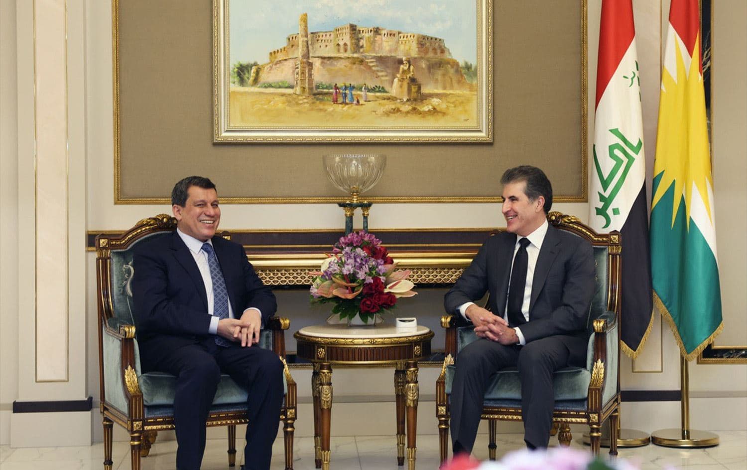 اجتماع نيجيرفان بارزاني ومظلوم عبدي