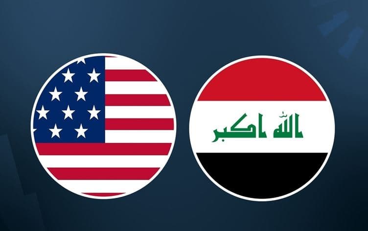 العلم الأميركي(يسار) العلم العراقي (يمين) \ رووداود غرافيك