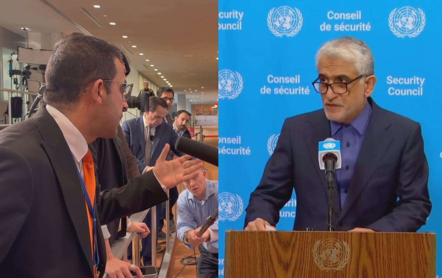 سفير إيران لدى الأمم المتحدة أمير سعيد إيرواني ونامو عبد الله